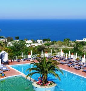 Bassein majutusasutuses Paradiso Terme Resort & SPA con 5 piscine termali või selle lähedal