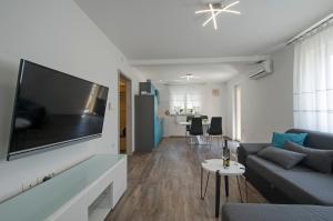 Televízia a/alebo spoločenská miestnosť v ubytovaní Apartment Pula R&D