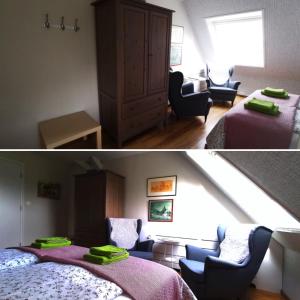 Postel nebo postele na pokoji v ubytování Bed & Breakfast Prins Hendrik (Zuidschermer)