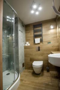 Koupelna v ubytování Hotel Halo Szczyrk