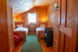 Rúm í herbergi á Bio-Hotel Saladina