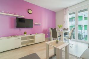 Televízia a/alebo spoločenská miestnosť v ubytovaní Lavanda Zadar - NEW apartment