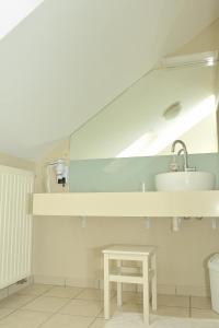 a bathroom with a sink and a toilet at Holiday Home 't Regulierenhuisje in Tongeren