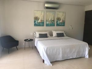 Letto o letti in una camera di Casa Papito