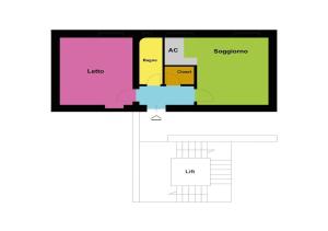 plan piętra domu withium w obiekcie Klee House Trastevere w Rzymie