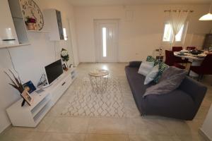 Televízia a/alebo spoločenská miestnosť v ubytovaní Apartman La maison