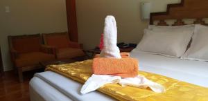 Voodi või voodid majutusasutuse Hostal Vista Waynapata 123 toas