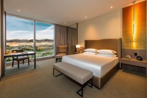 Postel nebo postele na pokoji v ubytování Grand Hyatt Bogota + 37 fotografií