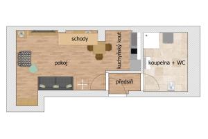 Půdorys ubytování Prague Expat House