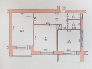 チョロノモスクにあるApartment on Parkovayaの建物の間取り