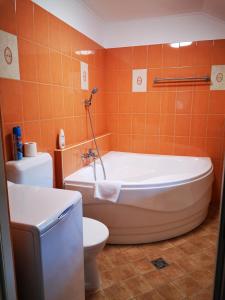 A bathroom at Strigonia Apartman