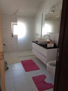 a bathroom with a sink and a toilet at Visoko Homestay in Visoko