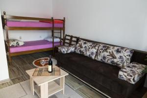 a living room with a couch and bunk beds at Jelena Joksic in Trebinje