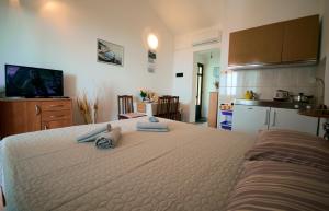 Postel nebo postele na pokoji v ubytování STUDIO APARTMAN STARA BAŠKA