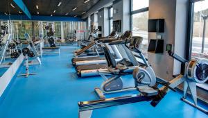 Posilňovňa alebo fitness centrum v ubytovaní Marina Liptov pri Liptovskej Mare