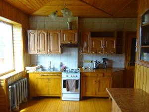 Кухня или мини-кухня в Біля лісу Апартименти з двома спальнями

