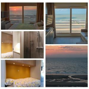 a collage of photos of a room with a view of the ocean at middelkerke3 - Brasilia in Middelkerke