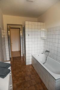 Koupelna v ubytování Apartmány Ve Mlejně