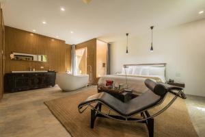 Uma área de estar em Casa Harb Hotel Boutique
