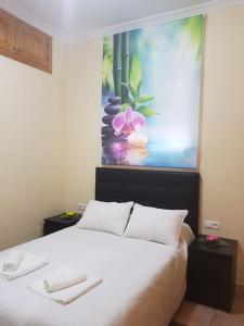 En eller flere senge i et værelse på Apartamento en Nerja