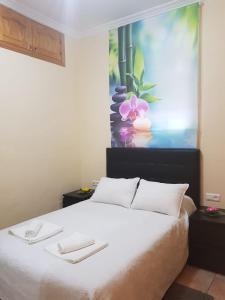 En eller flere senge i et værelse på Apartamento en Nerja