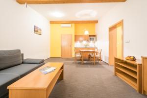 Kuchyň nebo kuchyňský kout v ubytování Hotel Kaskáda