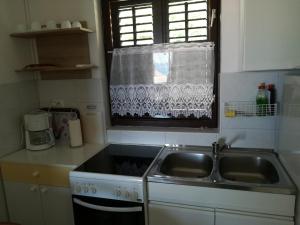 Kuchyň nebo kuchyňský kout v ubytování Apartmani Mataija
