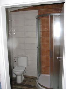 Koupelna v ubytování Penzion Na Samotách