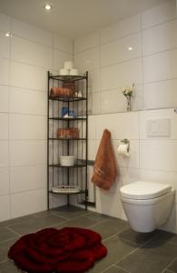 バート・ヘニンゲンにあるHaase Eckのバスルーム(トイレ付)、赤い敷物が備わります。