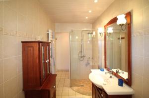Vonios kambarys apgyvendinimo įstaigoje Maison 4 chambres avec piscine
