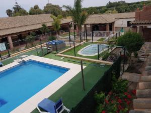 an overhead view of a swimming pool in a house at Residencial La Teja in Zahora