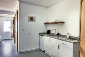 Kuchyň nebo kuchyňský kout v ubytování Art Hotel