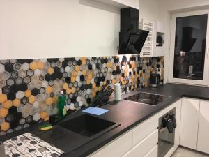 Kuchyňa alebo kuchynka v ubytovaní Apartament Kamienna Gdynia