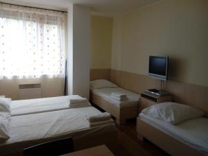 Postel nebo postele na pokoji v ubytování Jeseniky Ramzova A37