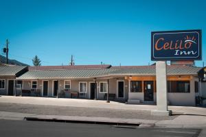 a california inn sign in front of a building at Celilo Inn in Williams