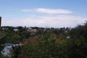 - une vue sur une ville depuis une colline arborée dans l'établissement Maison type F4 vue sur mer, au Gosier