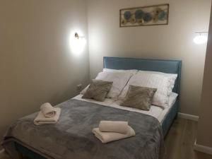 Ένα ή περισσότερα κρεβάτια σε δωμάτιο στο Apartament Silence Gold Club +58 φωτογραφίες