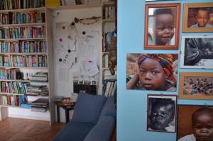 Knihovna v bed and breakfast