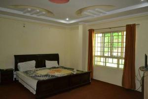 Heaven Dreams Guest House في Danna: غرفة نوم بسرير ونافذة