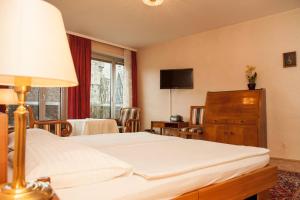 A television and/or entertainment centre at Pension Sacher - Apartments am Stephansplatz