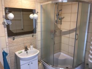 Kúpeľňa v ubytovaní Relax Kruklanki
