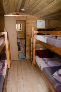 1322 Backpackers International في بريتوريا: غرفة بها أربعة أسرة بطابقين في كابينة