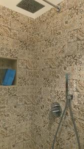 モノーポリにあるIl Trulletto Del Sognatoreの壁にシャワーが付いたバスルームが備わります。