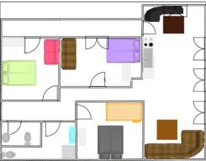 Plan piętra w obiekcie Apart Toscana