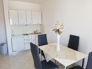 Kuchyň nebo kuchyňský kout v ubytování Apartments Margita