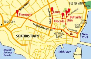 a map of the city of singapore at ELIZA Skiathos in Skiathos