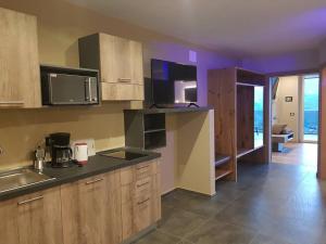 Virtuvė arba virtuvėlė apgyvendinimo įstaigoje Aparthotel Malga