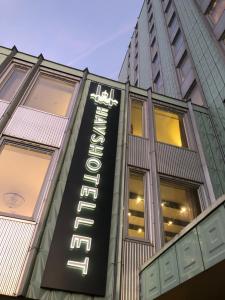a sign on the side of a building at Havshotellet in Malmö