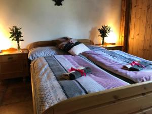 Posteľ alebo postele v izbe v ubytovaní Rustikální Apartmán v srdci Šumavy