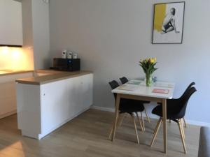 Kuchnia lub aneks kuchenny w obiekcie Apartament Słoneczny Dwie Sosny